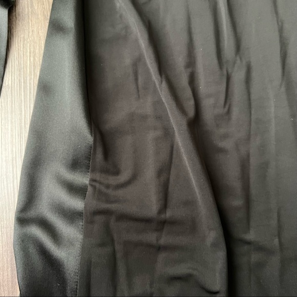 BCBGMaxAzria NWT Black Front Pleated Silk Blend Waist Tie Dress - Picture 6 of 16